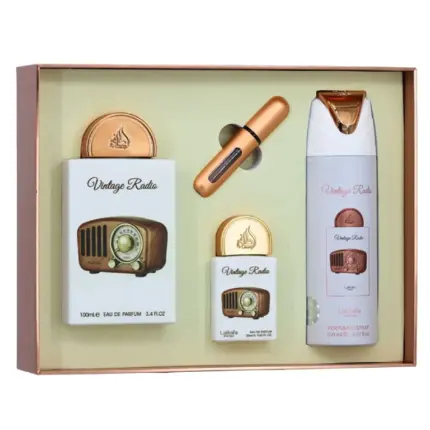 Vintage Radio Lattafa Pride Coffret Parfum 100 ml + Format Voyage + Déodorant prix maroc